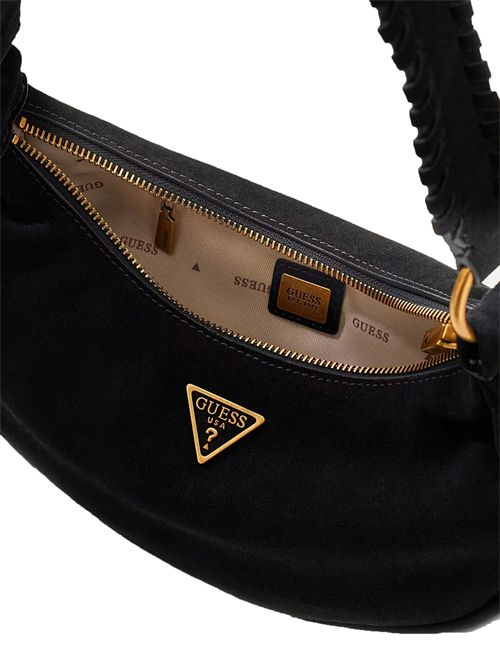 GUESS Borsa Mini hobo Amita vera pelle GUESS | HWSB9539720BLA