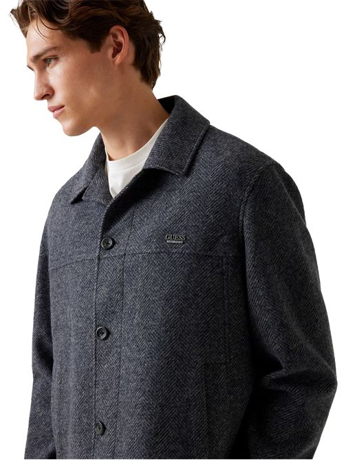 GUESS Camicia Overshirt in tweed misto lana GUESS | M5BH88KA680FM5U