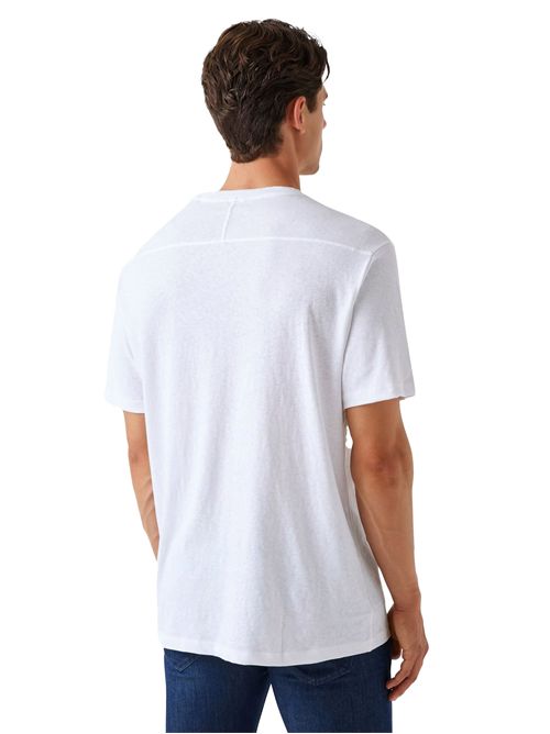 GUESS T-ahirt in misto lino con logo GUESS | M5YI63KCY30G011