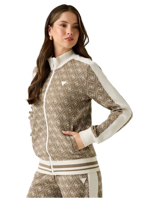 GUESS Felpa con zip intera 4G GUESS | V5BQ16K1990F0YO