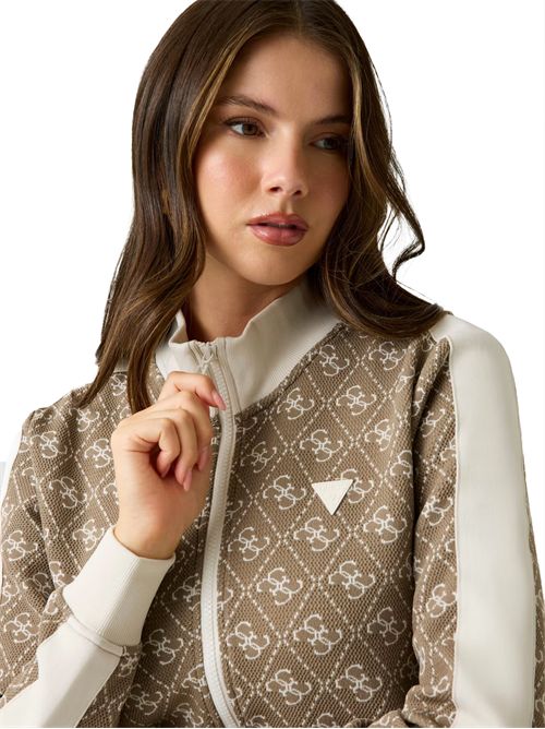 GUESS Felpa con zip intera 4G GUESS | V5BQ16K1990F0YO