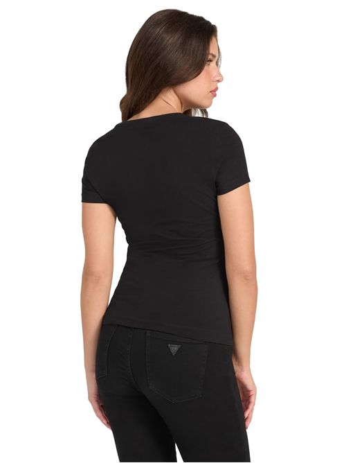 GUESS T-shirt logo con strass GUESS | W5YI16J1314JBLK
