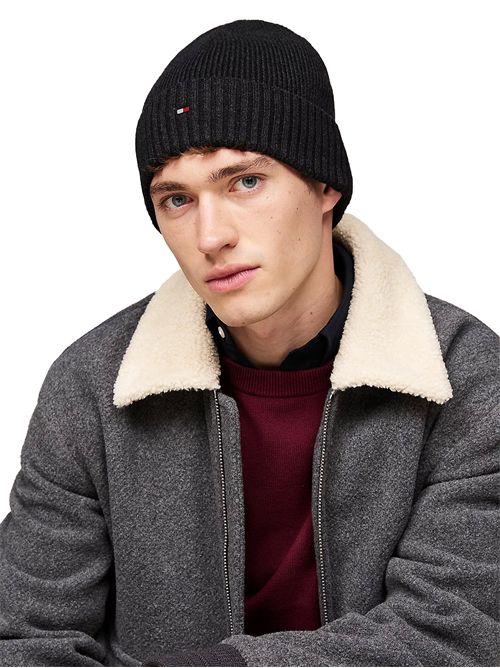 TOMMY HILFIGER Beanie with Cashmere TOMMY | AM0AM12796BDS