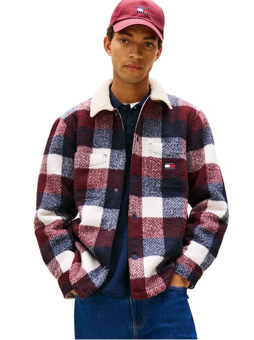 TOMMY JEANS Oversized Flannel and Sherpa Jacket TOMMY | DM0DM22010C1G