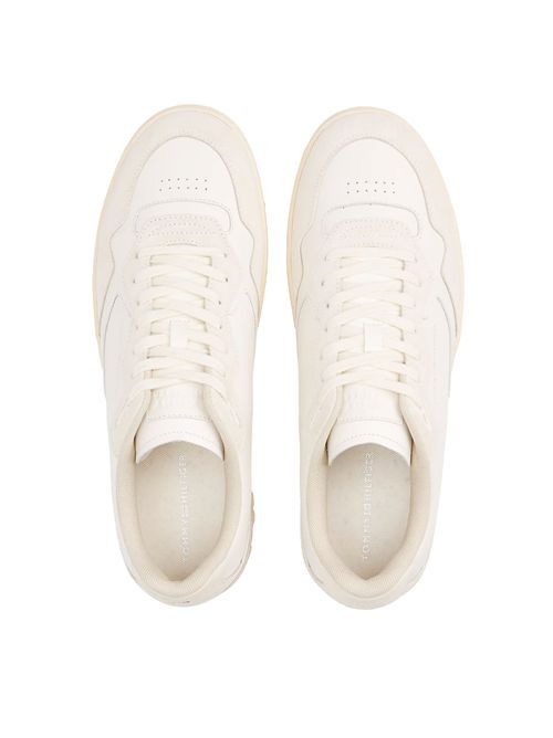 TOMMY HILFIGER Basketball Style Mixed Leather Sneakers TOMMY | FM0FM05520Z00