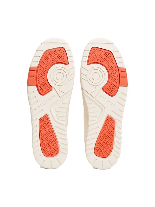 TOMMY HILFIGER Basketball Style Mixed Leather Sneakers TOMMY | FM0FM05520Z00