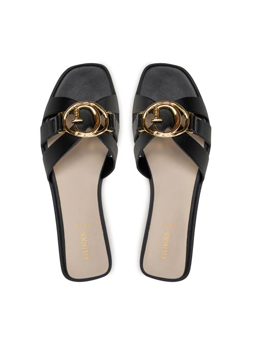 GUESS Symo leather sandals GUESS | FLJSYMLEA03BLACK