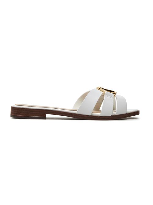GUESS Symo leather sandals GUESS | FLJSYMLEA03WHITE