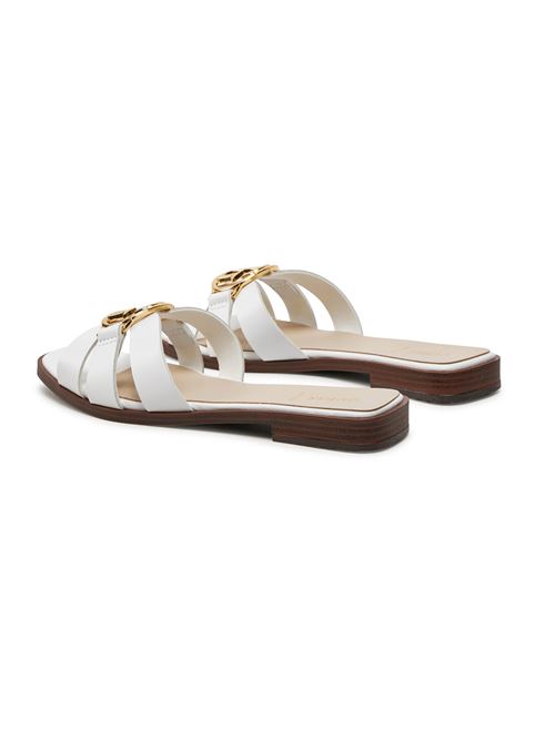 GUESS Symo leather sandals GUESS | FLJSYMLEA03WHITE
