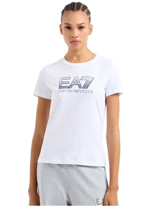 EMPORIO ARMANI Logo Series sequined t-shirt EA7 | 7W000183U0002