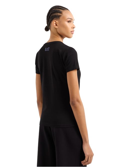 EMPORIO ARMANI T-Shirt mit Pailletten aus der Logo-Serie EA7 | 7W000183UC001