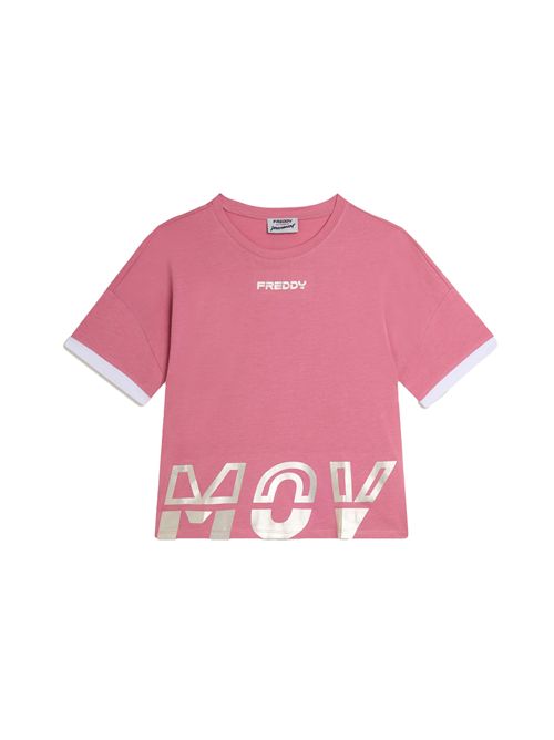 FREDDY T-Shirt with Pearlescent MOV Print FREDDY | S26WMVT2P47W33