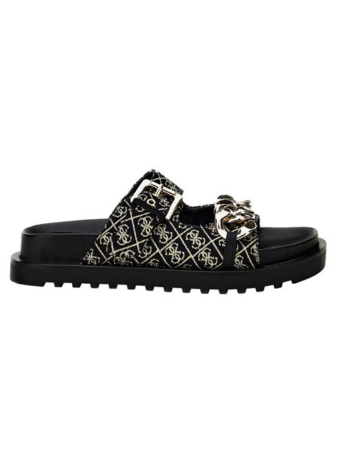 GUESS Fatema 4G Logo Slide Sandals GUESS | FL6FATFAL03BLKPL