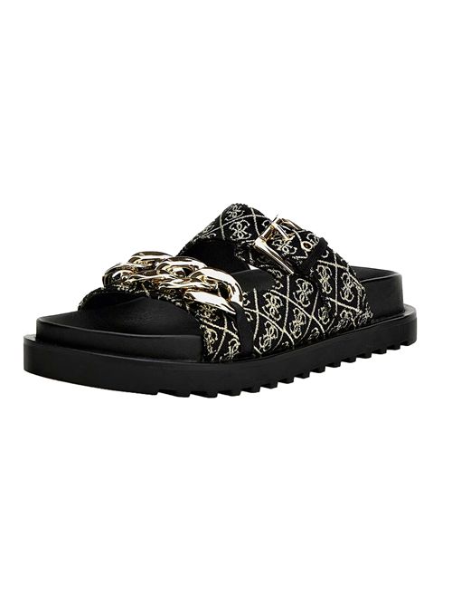 GUESS Fatema 4G Logo Slide Sandals GUESS | FL6FATFAL03BLKPL