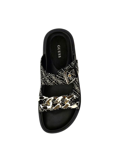 GUESS Fatema 4G Logo Slide Sandals GUESS | FL6FATFAL03BLKPL