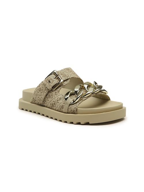 GUESS Fatema 4G Logo Slide Sandals GUESS | FL6FT2FAL03BEIBR