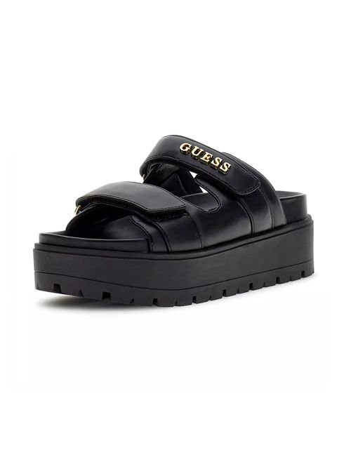 GUESS Faxon Logo Sandals GUESS | FLJFAXELE03BLACK