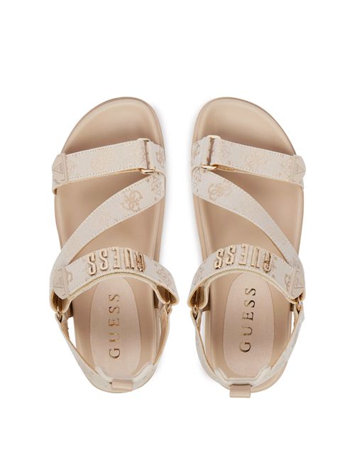 GUESS Fetta Logo Sandals GUESS | FLJFTTFAL03CREAM