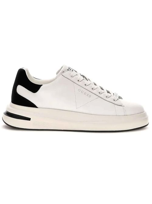 GUESS Elba Leather Blend Sneakers GUESS | FMFLBALEA12WHIBK