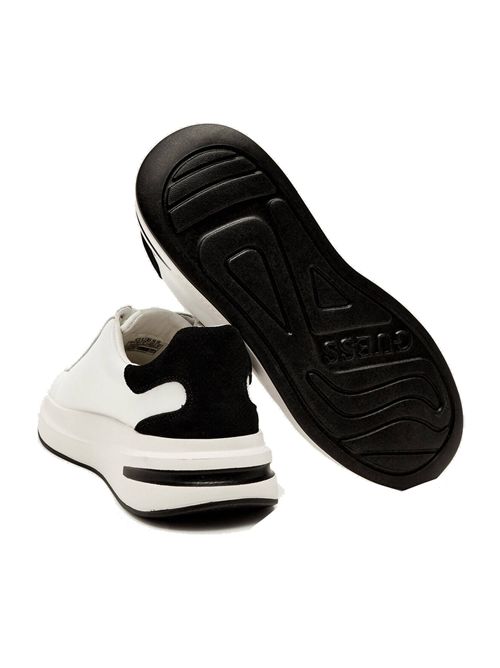 GUESS Elba Leather Blend Sneakers GUESS | FMFLBALEA12WHIBK