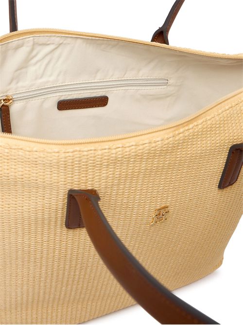 TOMMY HILFIGER Popette Raffia Tote Bag TOMMY | AW0AW185280F4