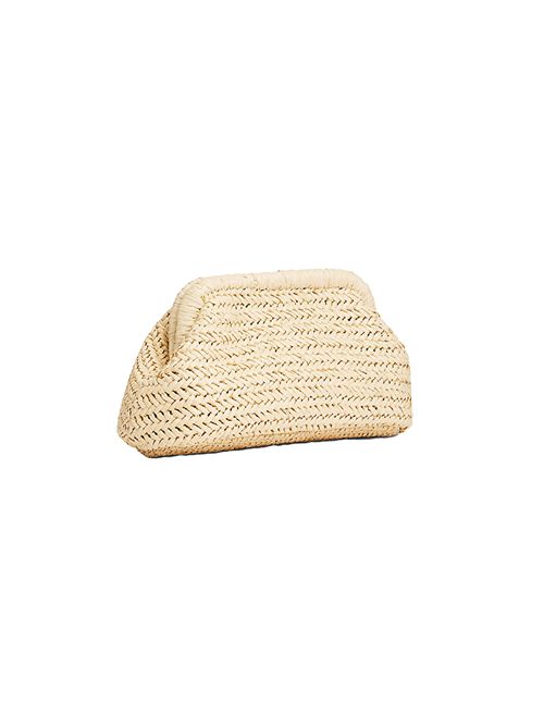 TOMMY HILFIGER Pochette in rafia con logo in rilievo TOMMY | AW0AW186270F4