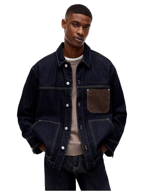 TOMMY JEANS relaxed fit functional-style jacket TOMMY | DM0DM224191BK