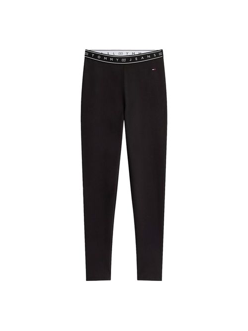 TOMMY JEANS Slim Fit Leggings with Logo Tape TOMMY | DW0DW22554BDS