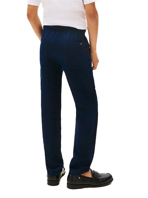 TOMMY HILFIGER Relaxed Fit Linen-Blend Trousers TOMMY | THKB0KB09640TC1G