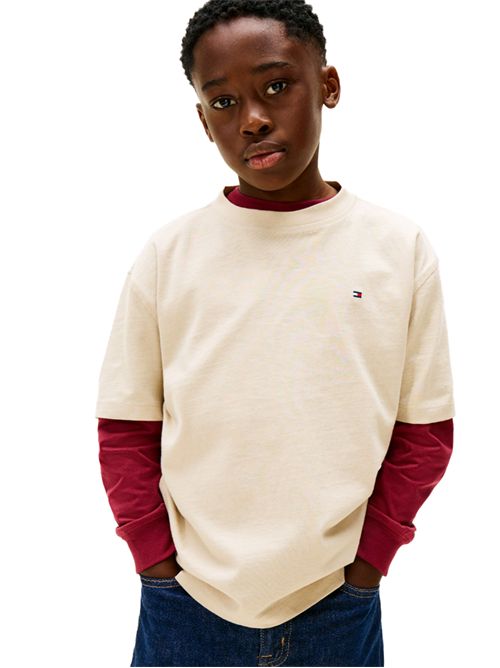 TOMMY HILFIGER T-shirt con stampa effetto slavato TOMMY | THKB0KB10056TABY