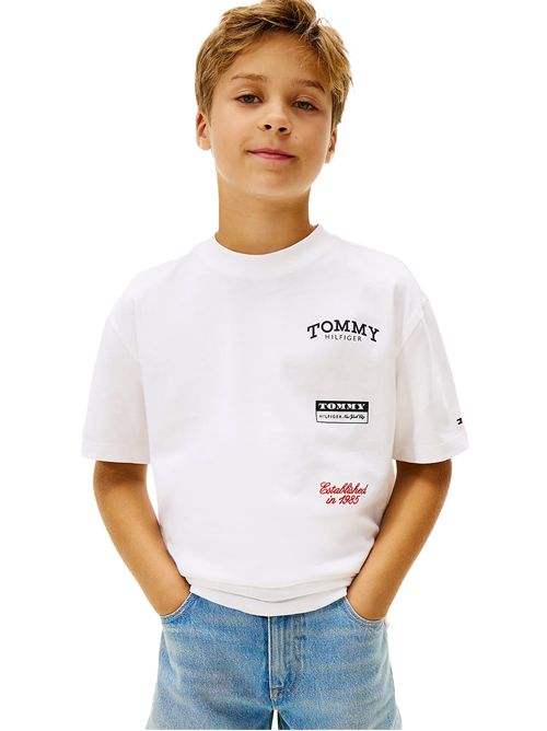 TOMMY HILFIGER T-shirt in jersey con logo stampato sul retro TOMMY | THKB0KB10058TYBR