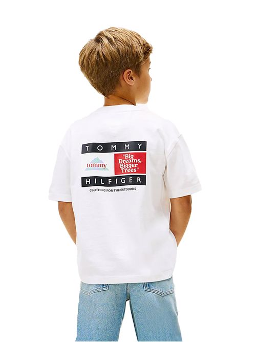 TOMMY HILFIGER T-shirt in jersey con logo stampato sul retro TOMMY | THKB0KB10058TYBR