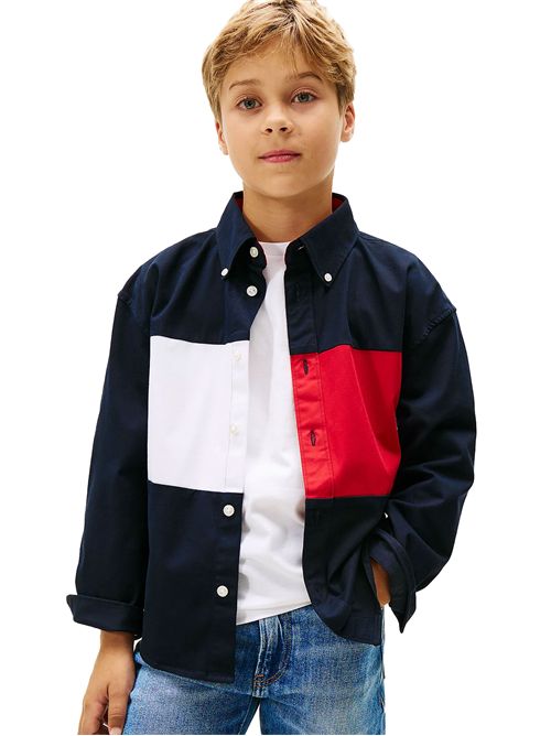 TOMMY HILFIGER Camicia Heritage color block regular fit TOMMY | THKB0KB10065TC1G