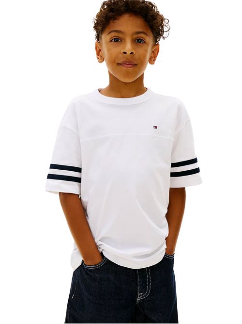TOMMY HILFIGER T-shirt a maniche a righe in jersey TOMMY | THKB0KB10299TYBR