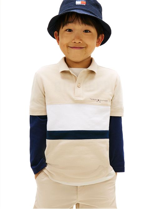 mini corp emb clrblock polo ss TOMMY | THKB0KB10383TACI