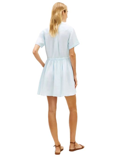Tommy Hilfiger Flared Linen Dress TOMMY | WW0WW48950CYR