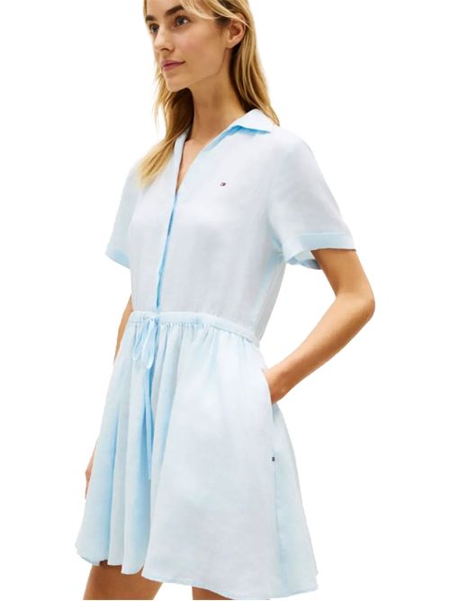 Tommy Hilfiger Flared Linen Dress TOMMY | WW0WW48950CYR