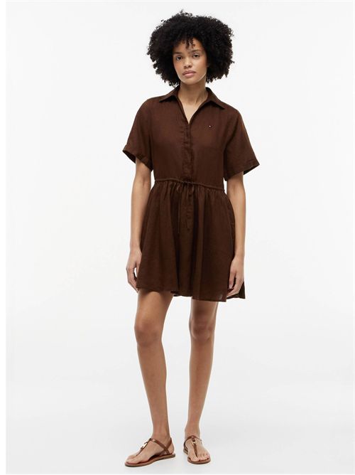 Tommy Hilfiger Flared Linen Dress TOMMY | WW0WW48950GV0