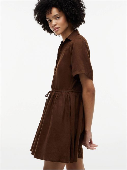 Tommy Hilfiger Flared Linen Dress TOMMY | WW0WW48950GV0
